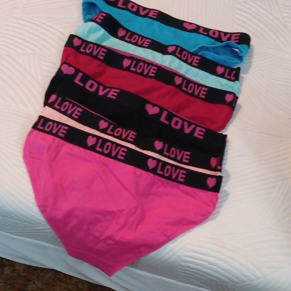 Love Women's Panties Set - Pink, Blue, Black